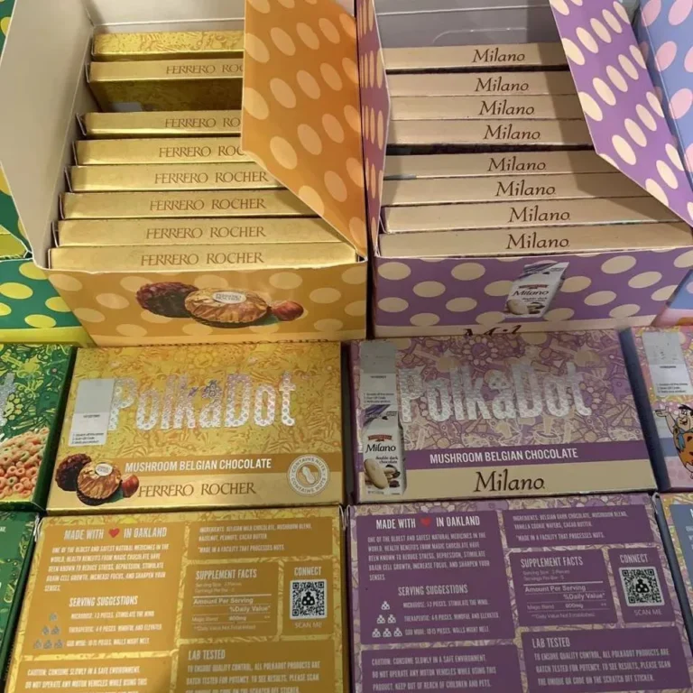 polkadot mushroom chocolate bar